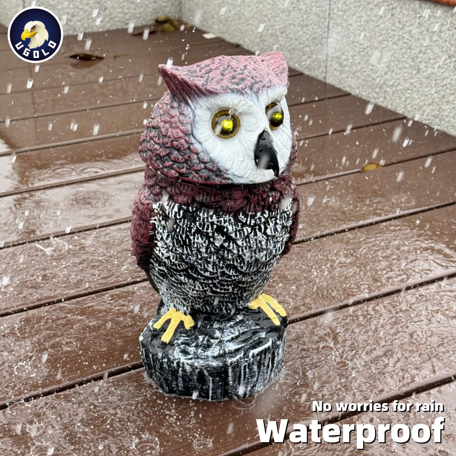 Amazon.com: Ugold Solar Powered Garden Owl with Motion Detection
